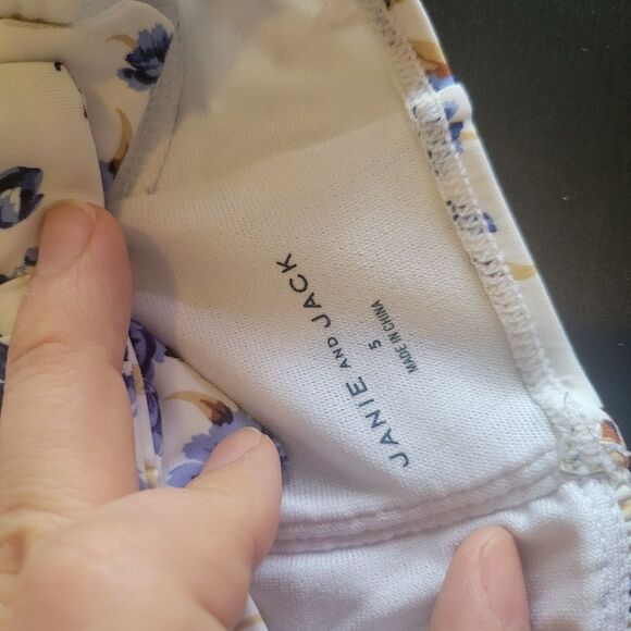 Janie and Jack Girl Floral Swim Top Size 5 - Picture 5 of 5